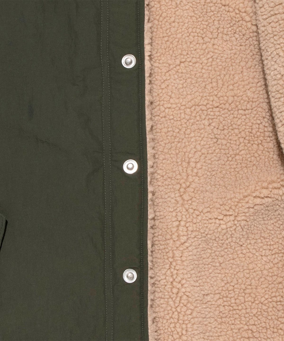 리 키즈(LEE KIDS) 리버서블 오버핏 쉐르파 점퍼 카키 LK2404JU02KH