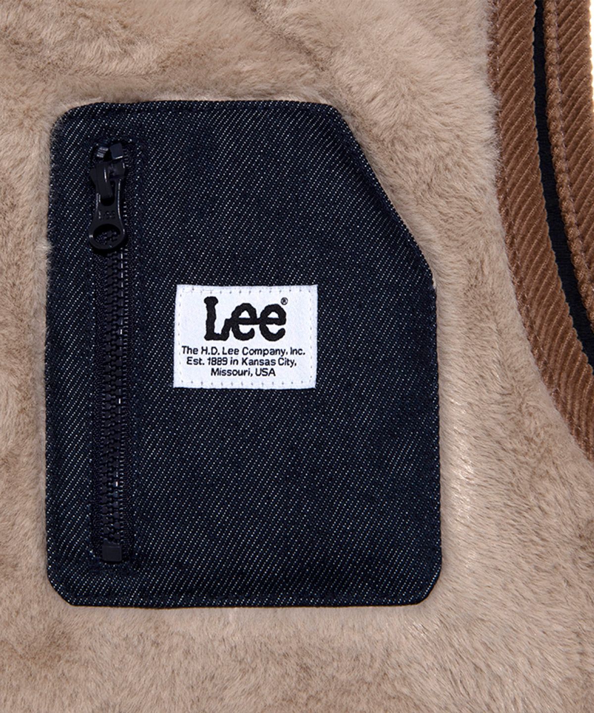 리 키즈(LEE KIDS) 리버서블 레귤러핏 쉐르파 베스트 블랙 LK2404VT01BK