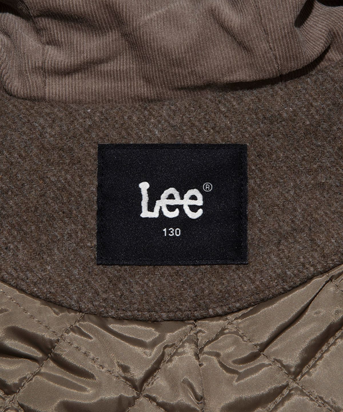 리 키즈(LEE KIDS) 울 후드 레귤러핏 크롭 더플 코트 카키 LK2404CT70KH