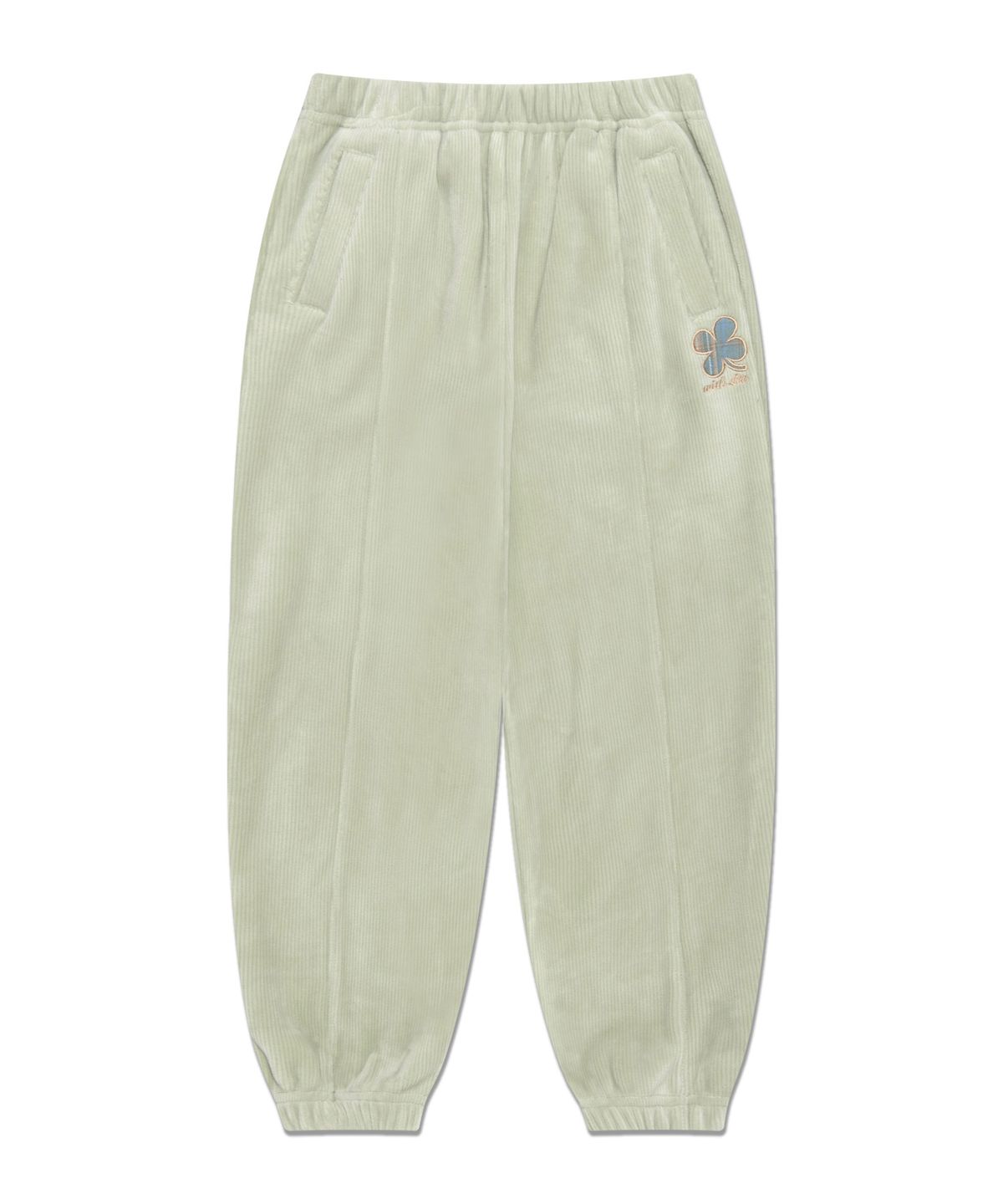 리 키즈(LEE KIDS) 벨로아 골지 루즈핏 조거팬츠 민트 LK2404JP72MI