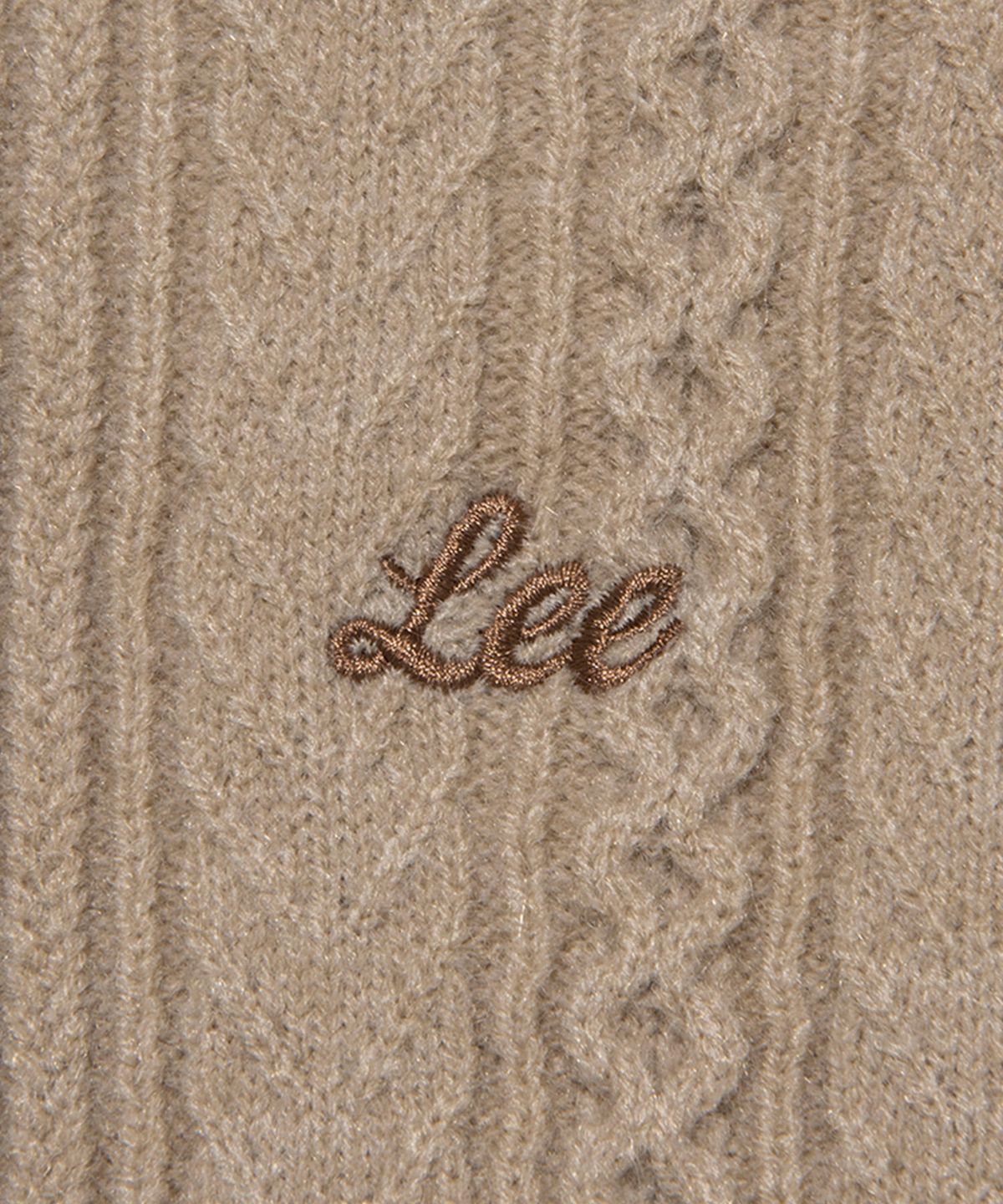 리 키즈(LEE KIDS) 케이블 니트 루즈핏 숏 베스트 베이지 LK2404KT74BE