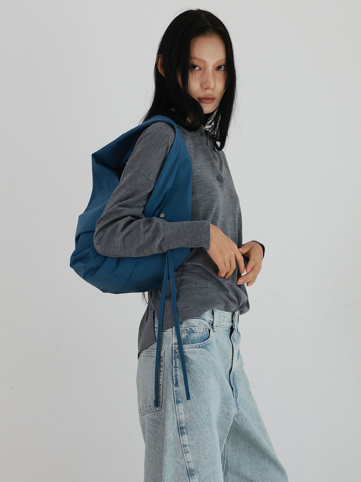 던팩토리(DAWN FACTORY) LUVIN BAG LARGE NYLON BLUE 러빈백 라지 나일론 블루