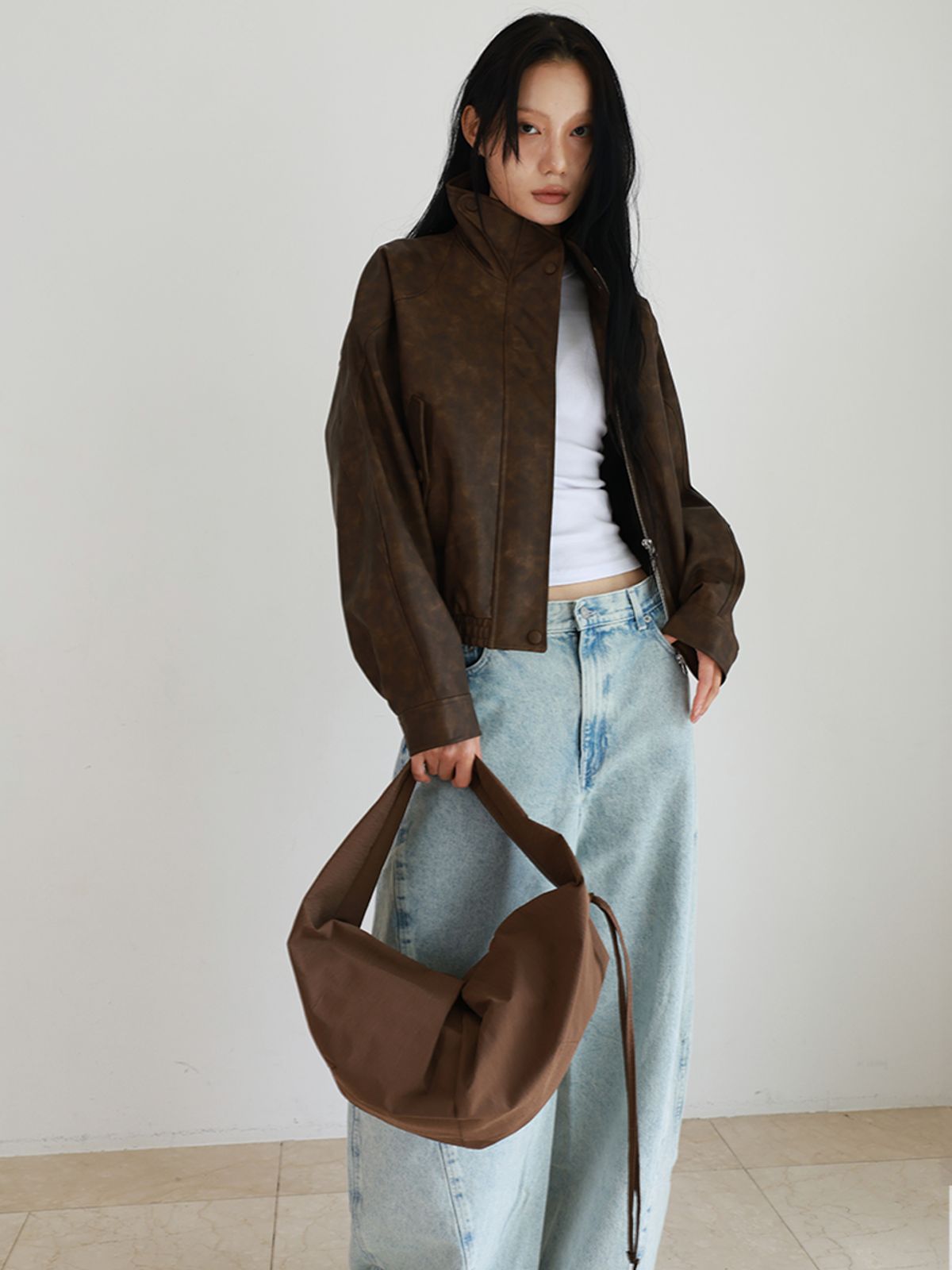 던팩토리(DAWN FACTORY) LUVIN BAG LARGE NYLON BROWN 러빈백 라지 나일론 브라운