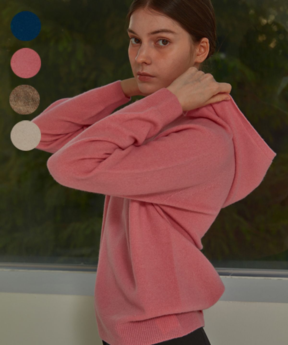 화이트프로젝트(WHITE PROJECT) VIRGIN WOOL HOODIE KNIT_4COLOR