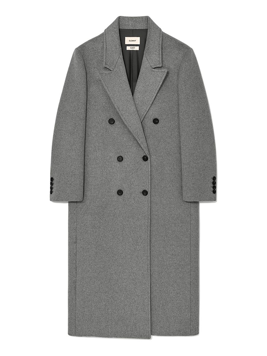 MUSINSA | GLOWNY G WOOL COAT - LONG (GRAY)