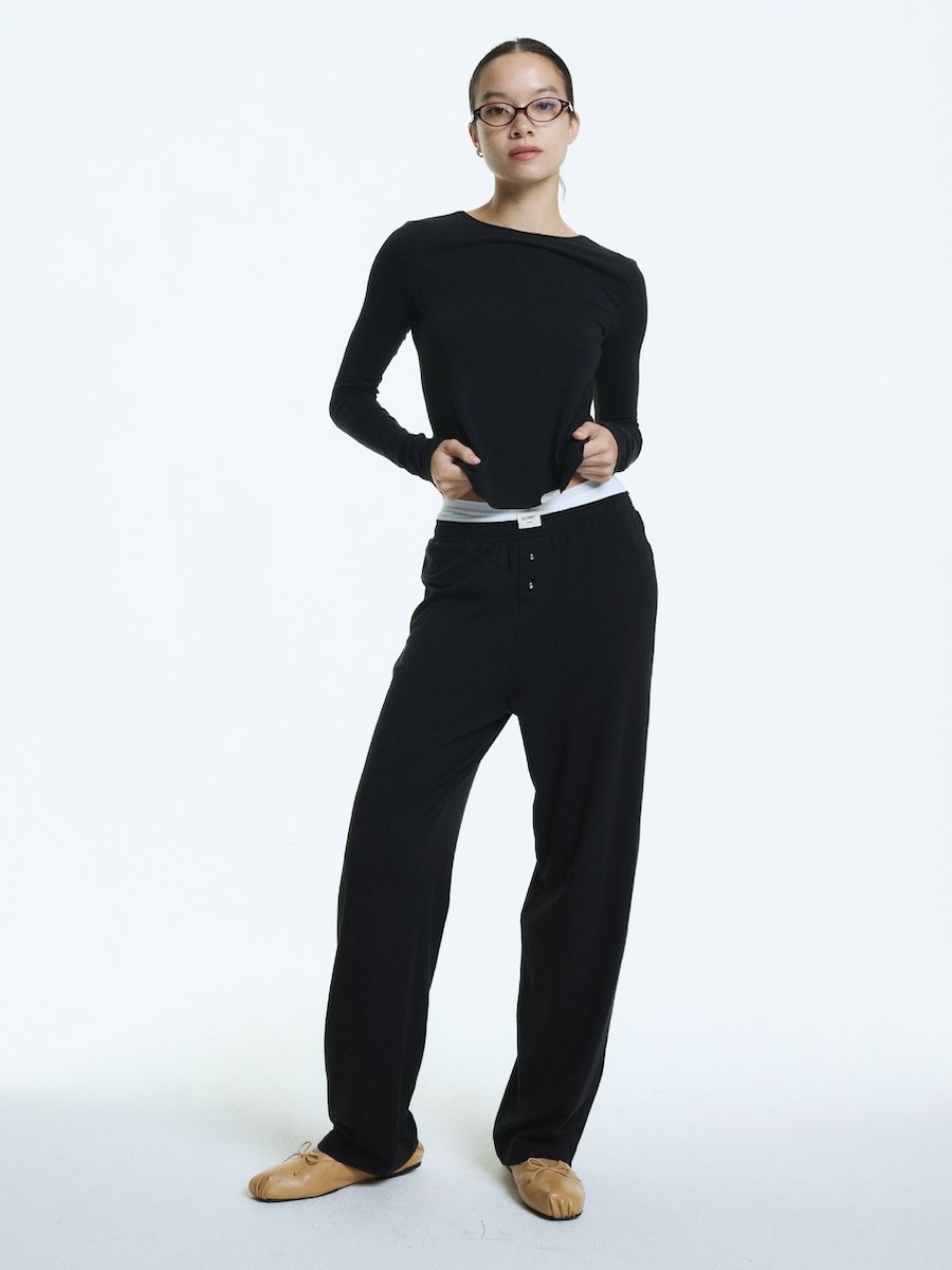◆GLOWNY◆ G MODAL LONG SLEEVE BLACK GC24WTLS003BK MUSINSA | GLOWNY G MODAL LONG SLEEVE (BLACK)