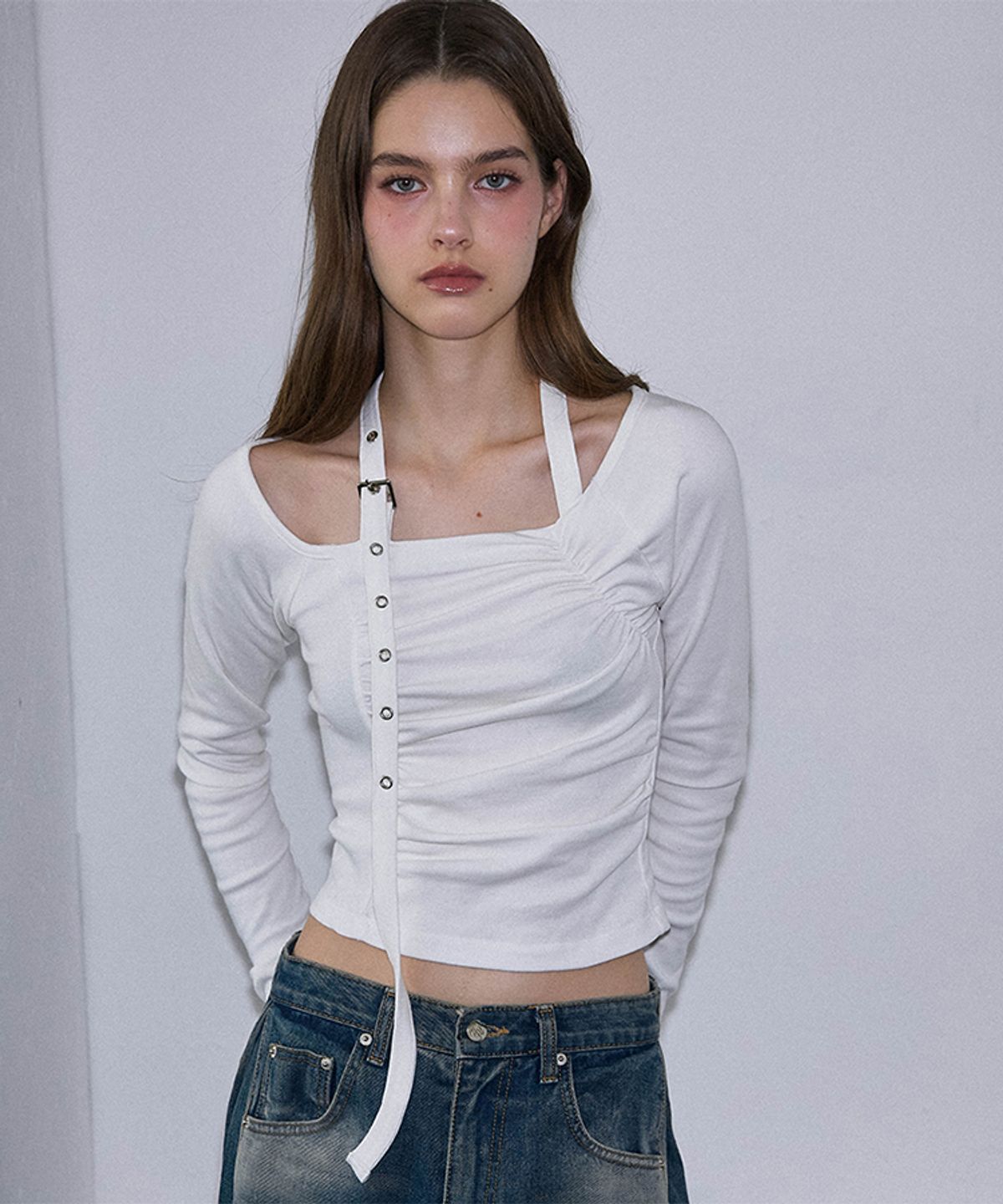 로제프란츠(ROSEFRANTZ) Eyelet Belt Long Sleeve [White]