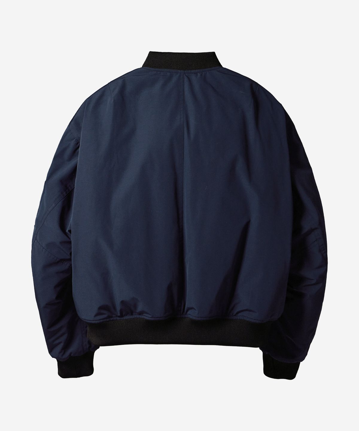 칼라파타르(KALAPATTHAR) Poly Cotton RIB Bulky Pocket MA-1 Jacket - NAVY
