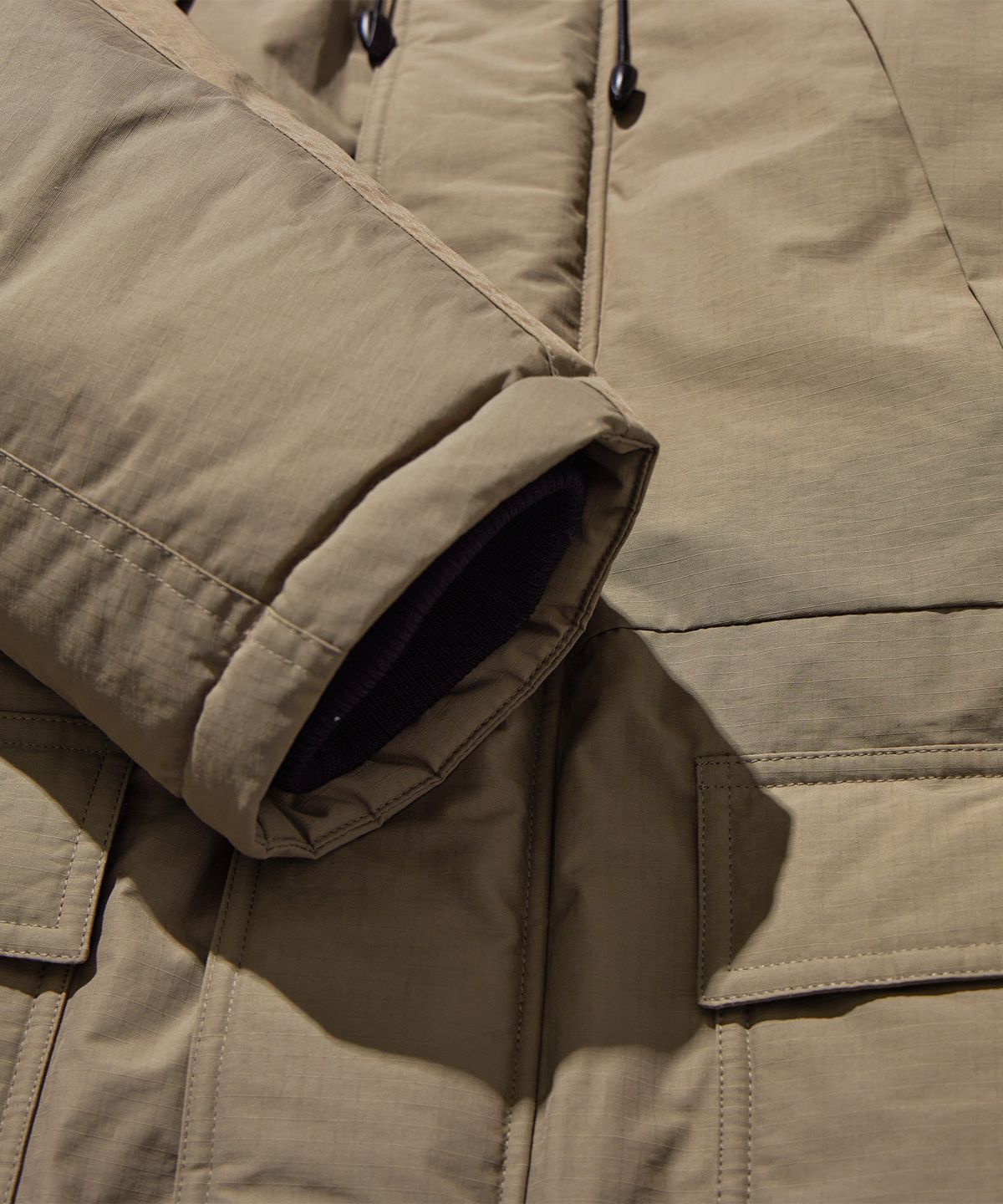 칼라파타르(KALAPATTHAR) Nylon RIB Insulation Long-Jacket - BEIGE - 사이즈 & 후기 ...
