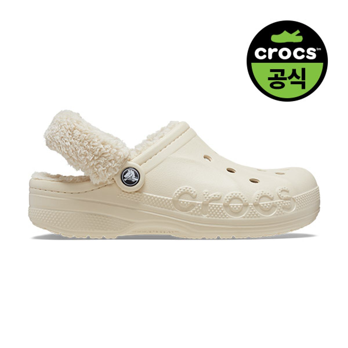 크록스(CROCS) 공용 바야 라인드 퍼즈 스트랩 클로그 WWT (24FUCL206633)