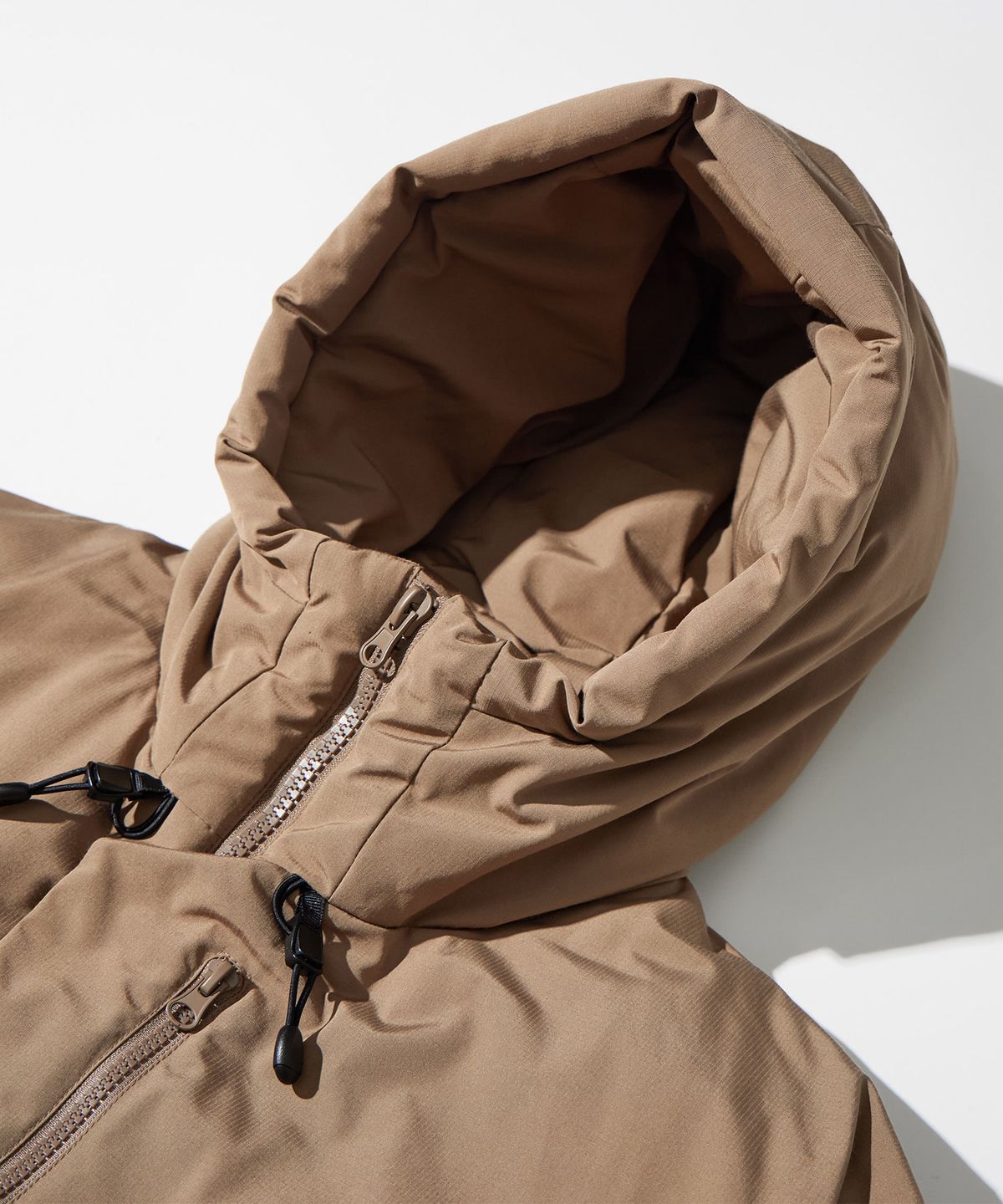 칼라파타르(KALAPATTHAR) Poly Cotton RIB Insulation Short-Jacket - BEIGE