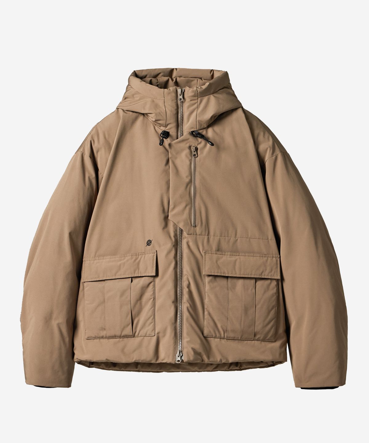 칼라파타르(KALAPATTHAR) Poly Cotton RIB Insulation Short-Jacket - BEIGE