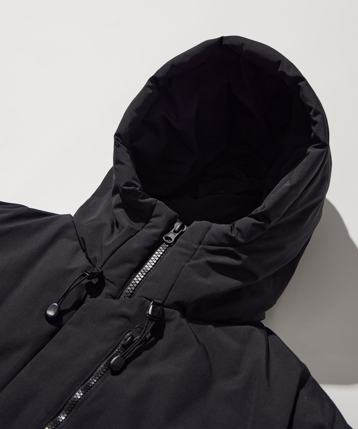 칼라파타르(KALAPATTHAR) Poly Cotton RIB Insulation Short-Jacket - BLACK