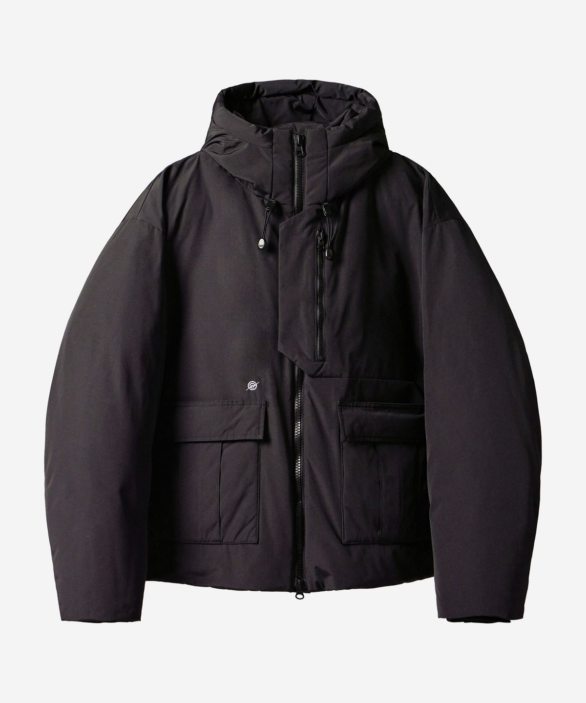 칼라파타르(KALAPATTHAR) Poly Cotton RIB Insulation Short-Jacket - BLACK