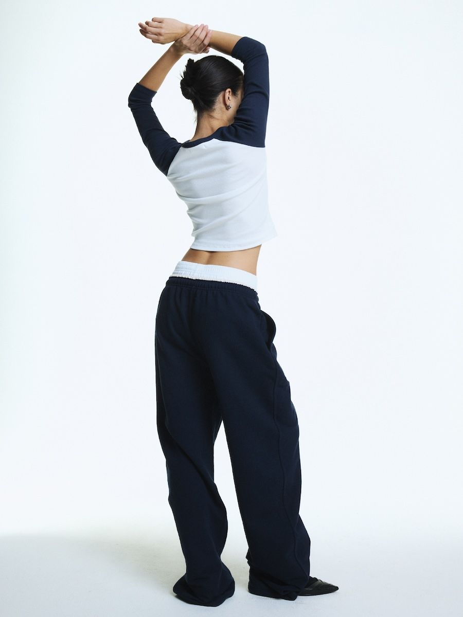 ★GLOWNY★ G CONTRAST SWEATPANTS (NAVY) G CONTRAST SWEATPANTS (NAVY) - GLOWNY