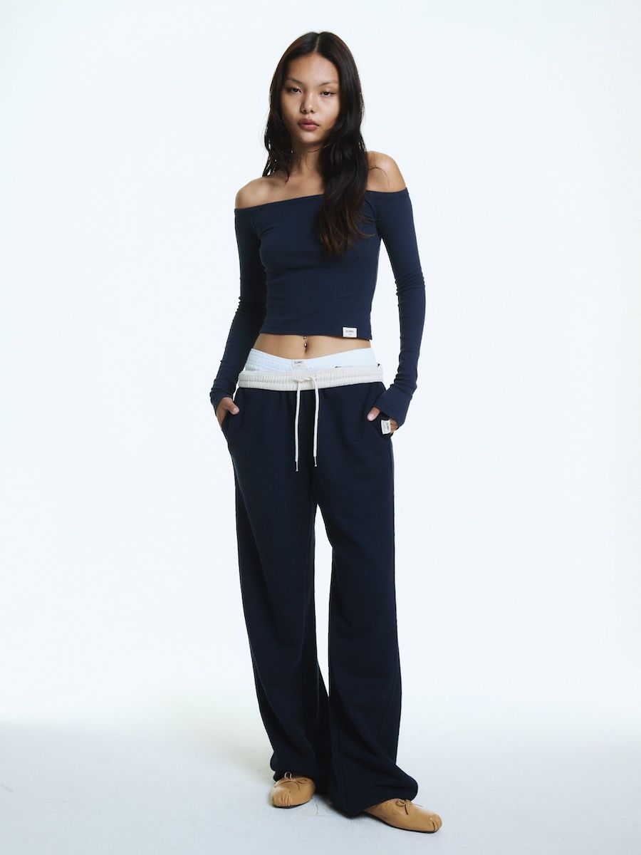 ◆GLOWNY◆ G CONTRAST SWEATPANTS NAVY GC24WTPT002NA MUSINSA | GLOWNY G CONTRAST SWEATPANTS (NAVY)