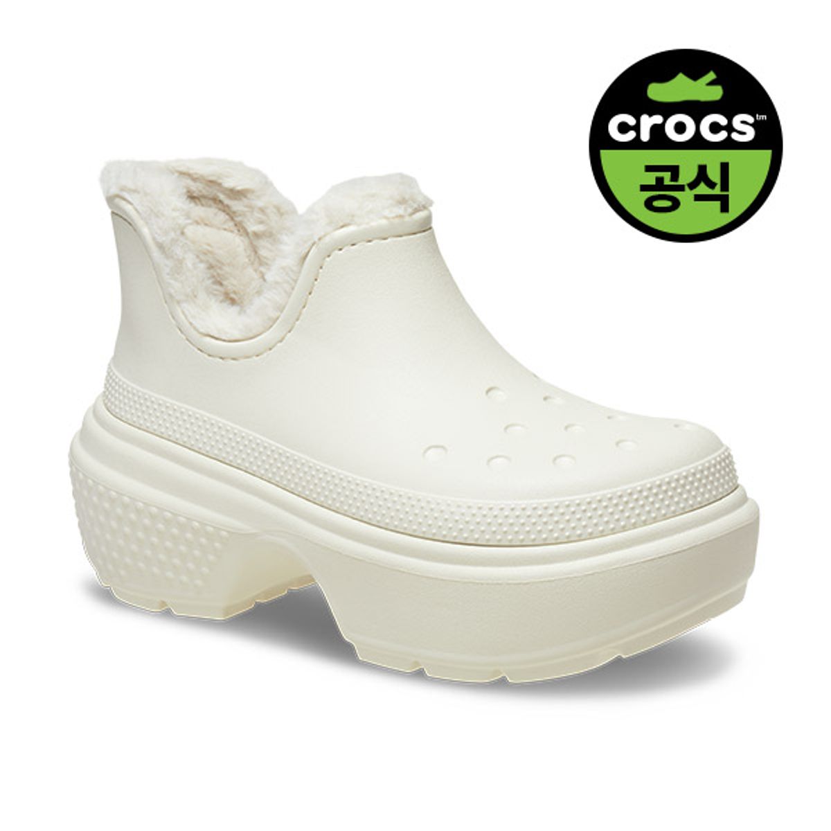 크록스(CROCS) 공용 스톰프 라인드 쇼티 부츠 LIN (24FUBT210673)