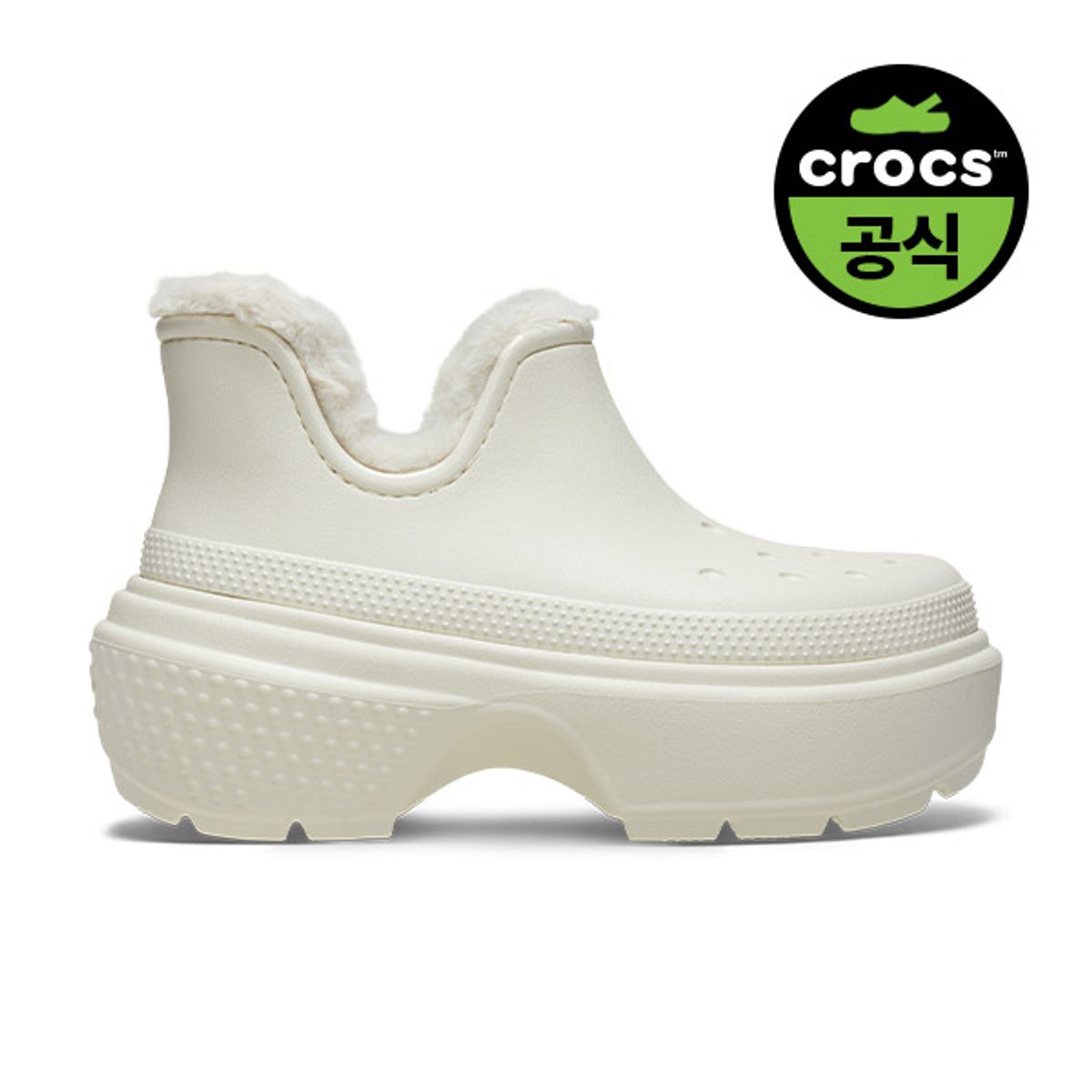 크록스(CROCS) 공용 스톰프 라인드 쇼티 부츠 LIN (24FUBT210673)