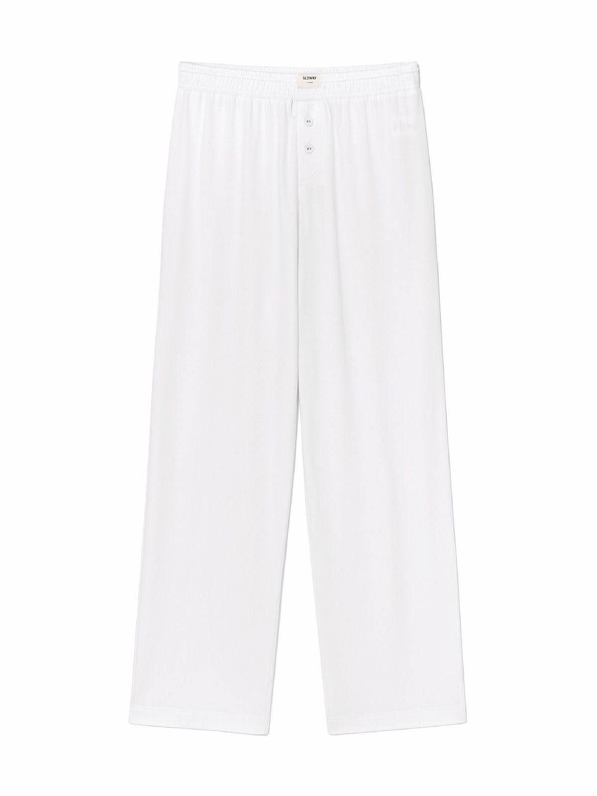 글로니(GLOWNY) G MODAL BUTTON PANTS (WHITE)