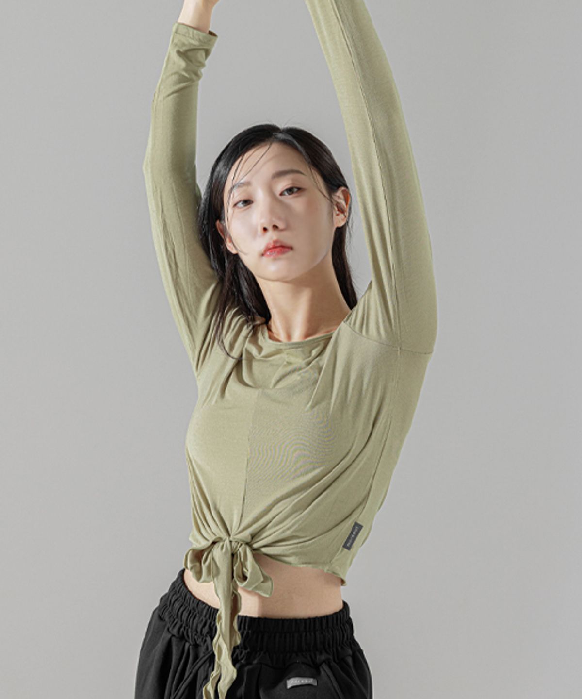 모어아웃(MOREOUT) 여성요가복 레이온 로프 티셔츠 3TT4371