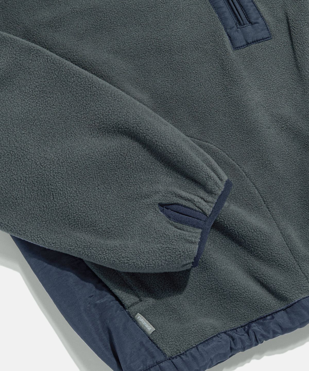에스피오나지(ESPIONAGE) Expl. Fleece Pullover Anorak Charcoal Navy