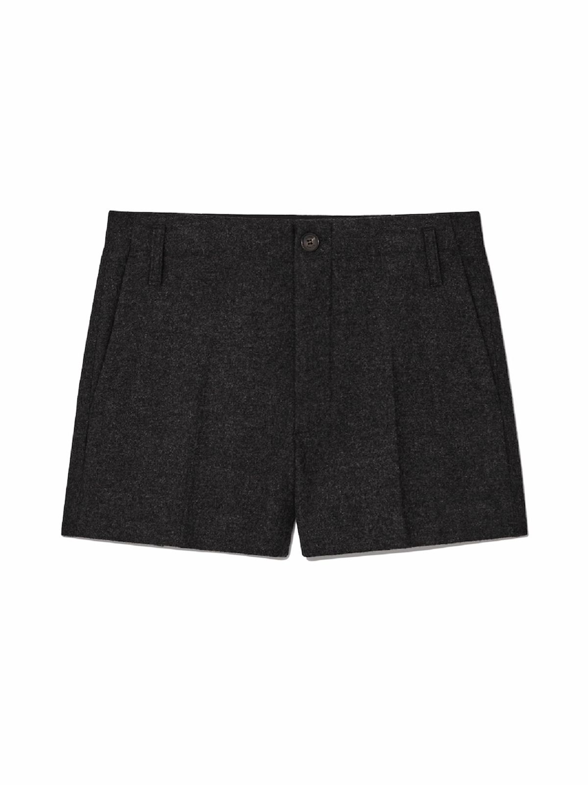 글로니(GLOWNY) G WOOL MINI SHORTS (CHARCOAL)