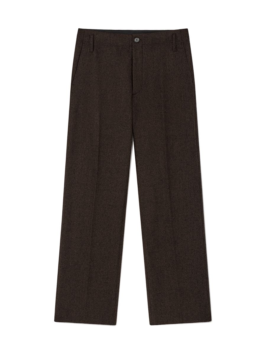 ★24-25AW新作★glowny★G STRAIGHT WOOL PANTS MUSINSA | GLOWNY G STRAIGHT WOOL PANTS (BROWN)