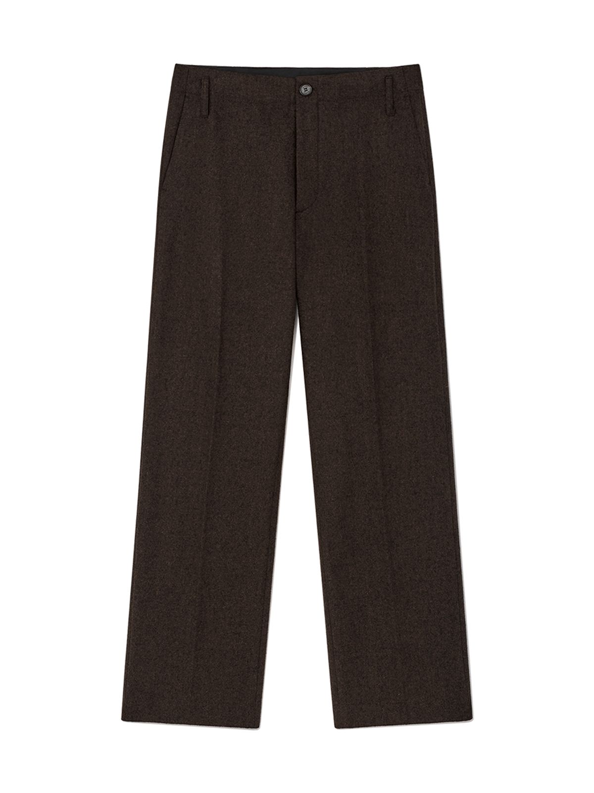 글로니(GLOWNY) G STRAIGHT WOOL PANTS (BROWN)