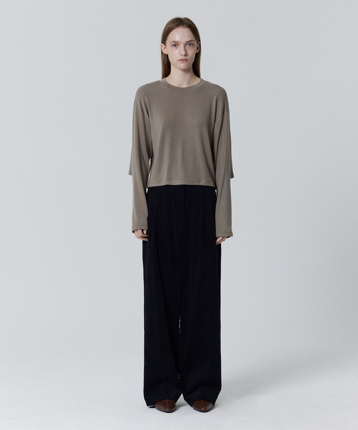 줄리아페페(JULIAPEPE) Classic Corduroy Slacks (Black)