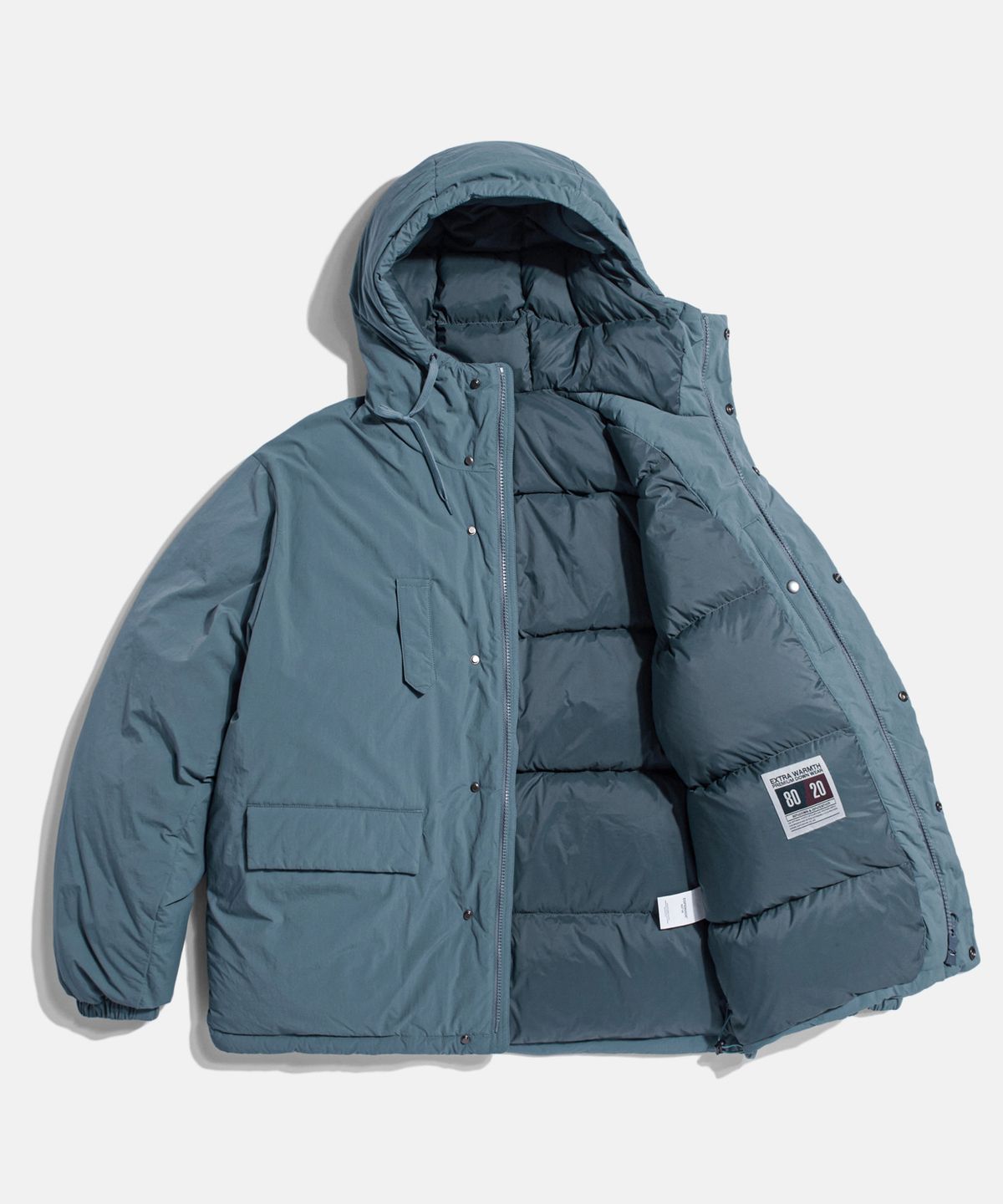 에스피오나지(ESPIONAGE) Dyer Hooded Down Parka Blue Fog