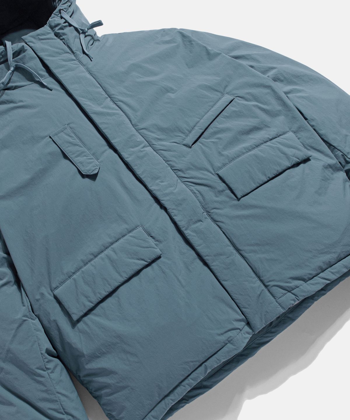 에스피오나지(ESPIONAGE) Dyer Hooded Down Parka Blue Fog