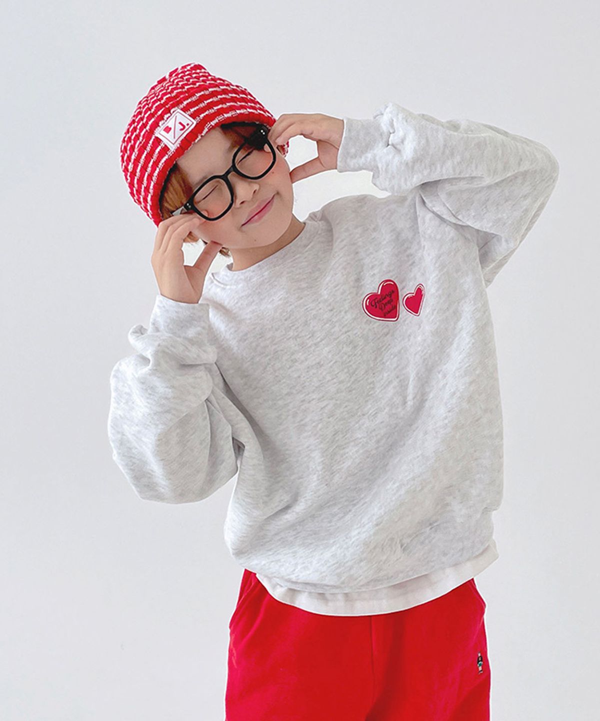 베리클로젯(BERRYCLOSET) [기모] 하트 시그널 맨투맨