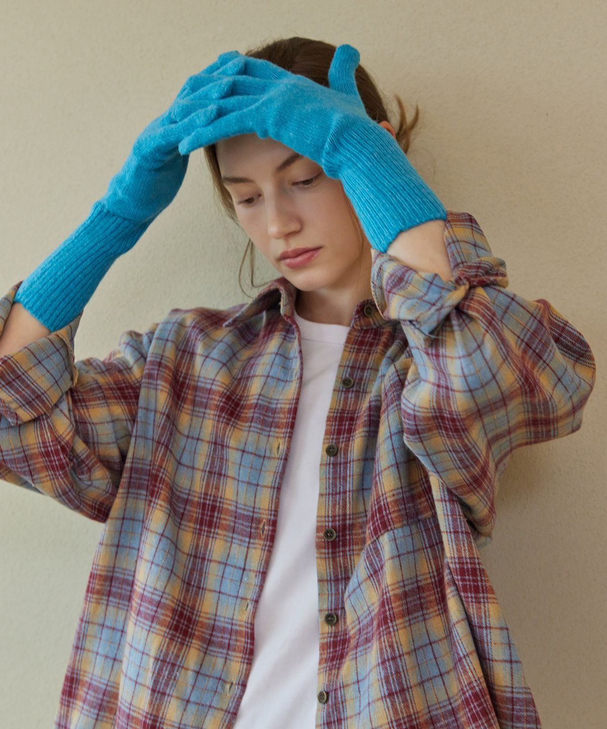 아템포(ATEMPO) WOOL KNIT GLOVES_pure blue