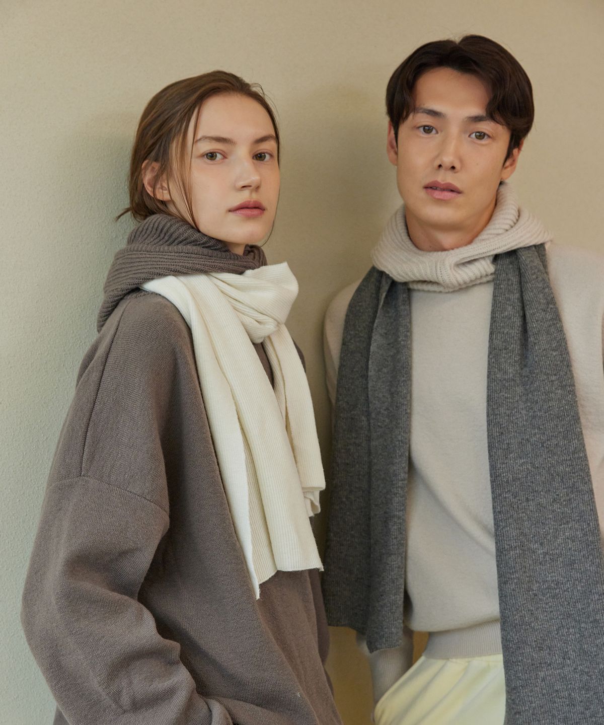 아템포(ATEMPO) WOOL KNIT MUFFLER_grey
