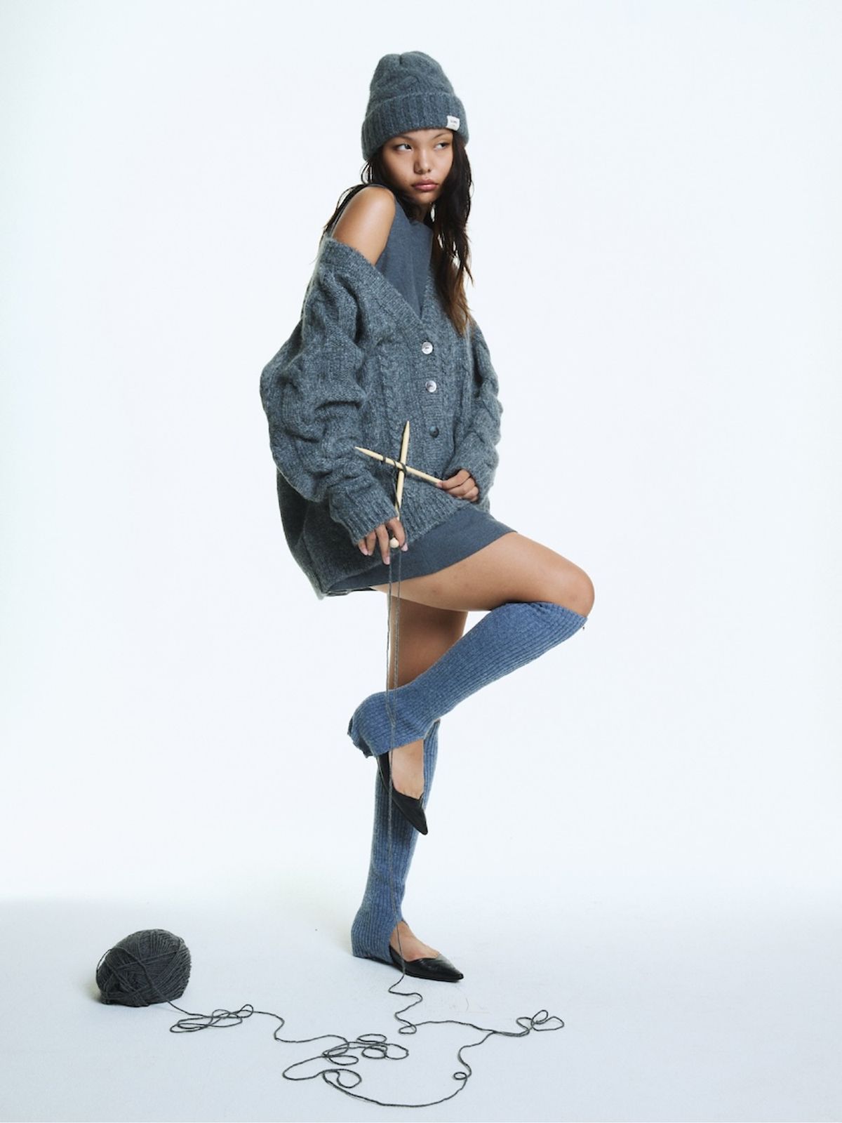 글로니(GLOWNY) G CHLOE MINI DRESS (DARK GRAY)