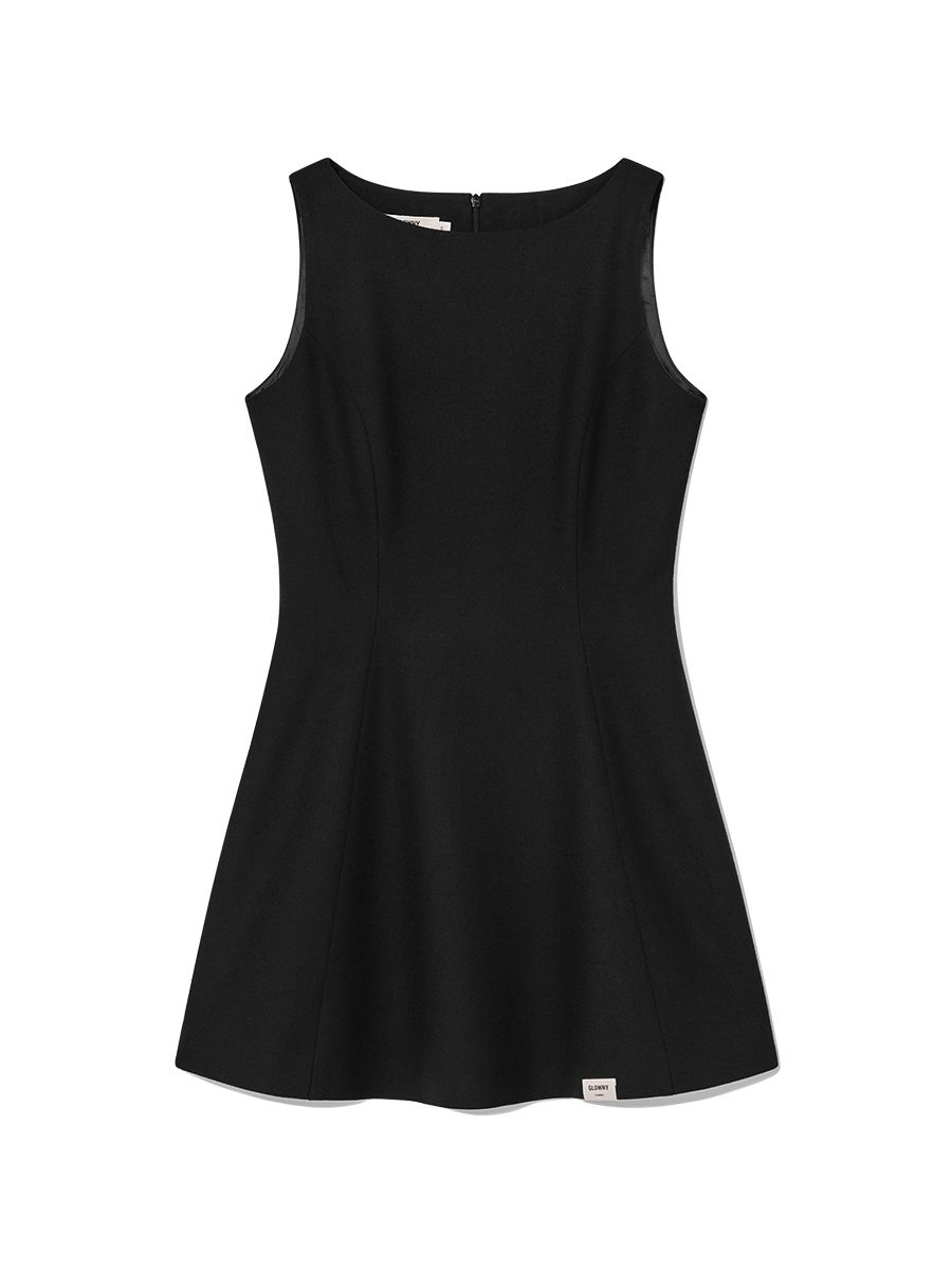 ◆GLOWNY◆ G CHLOE MINI DRESS BLACK GC24WTOP002BK MUSINSA | GLOWNY G CHLOE MINI DRESS (BLACK)