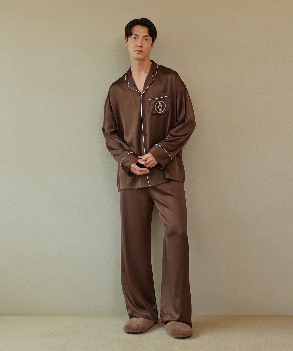 아템포(ATEMPO) CLASSIC PAJAMA SET_ chocolate