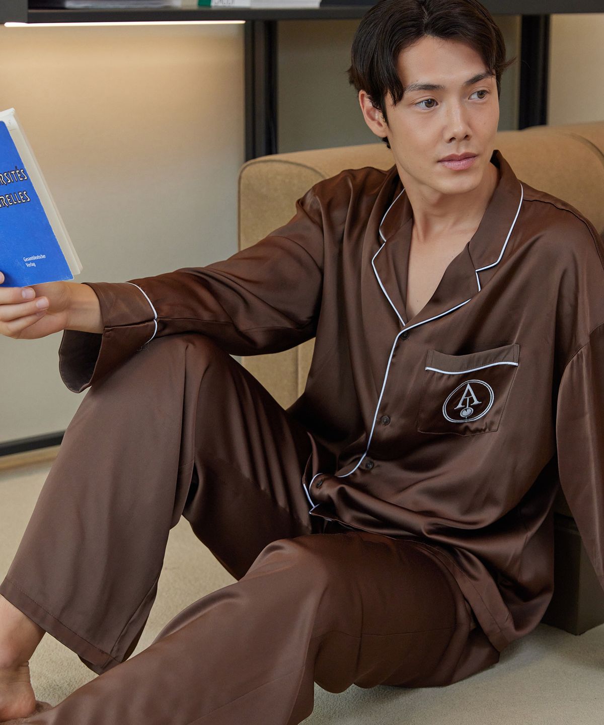 아템포(ATEMPO) CLASSIC PAJAMA SET_ chocolate