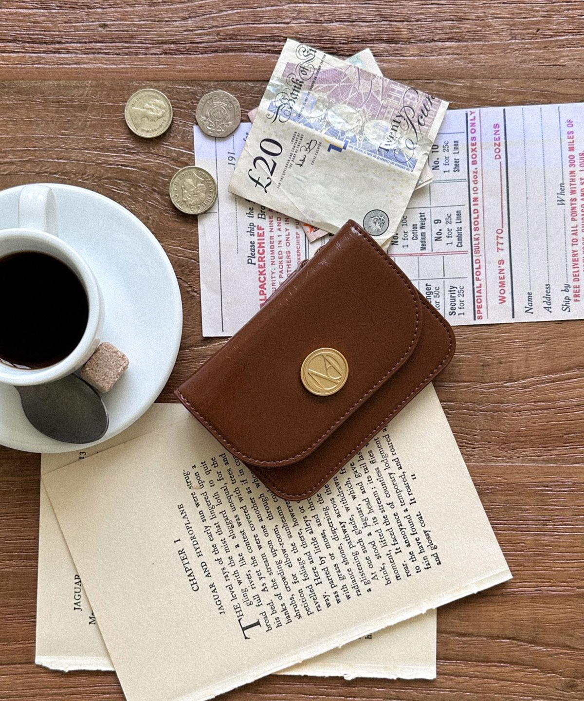 꼬떼드무아(COTEDEMOI) Ecrin card wallet - Caramel
