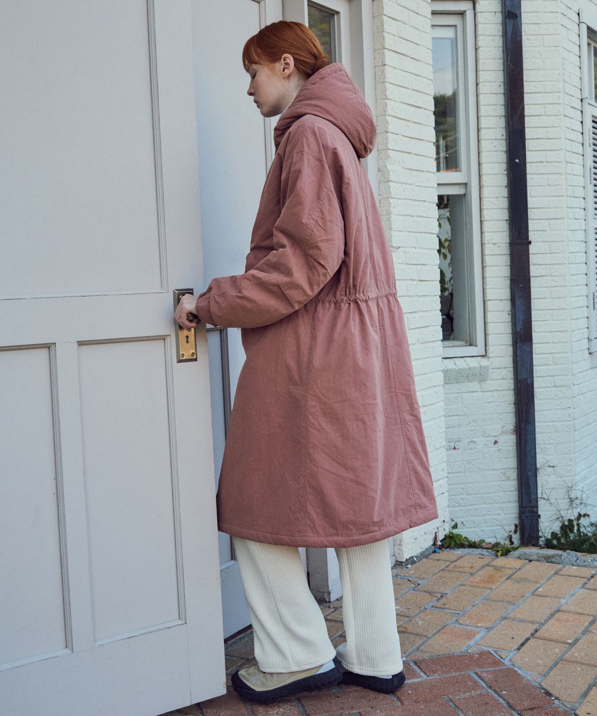 웬즈데이오아시스 포 우먼(WEDNESDAYOASISFORWOMEN) [Women’s Edition] M-65 피쉬테일 후드 패딩 야상 코트 INDI PINK