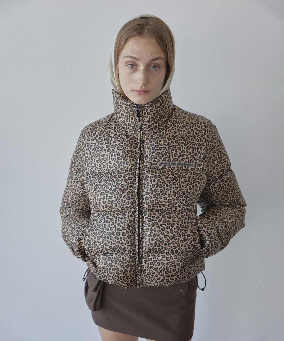 스컬프터(SCULPTOR) 107 Cropped Puffer Down Leopard