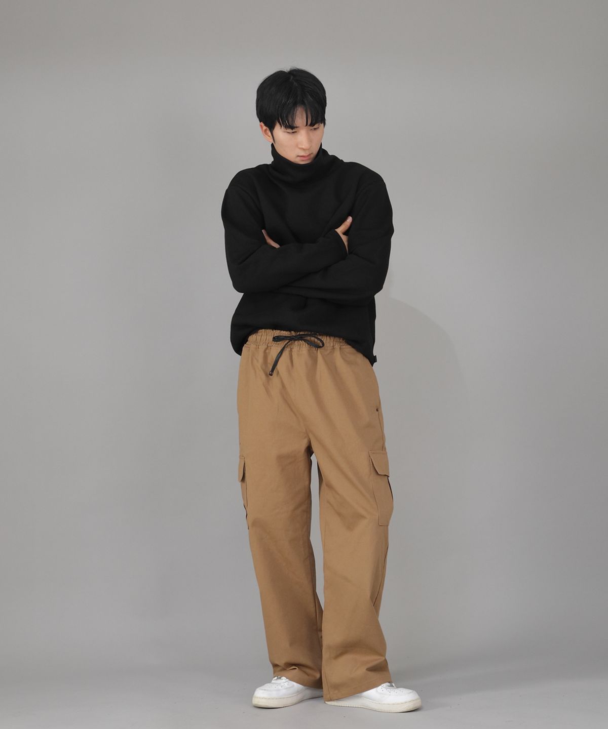세인트크루(SAINTCREW) 웜업 루즈핏 기모폴라 무지 스웨트셔츠 WLP-839 블랙
