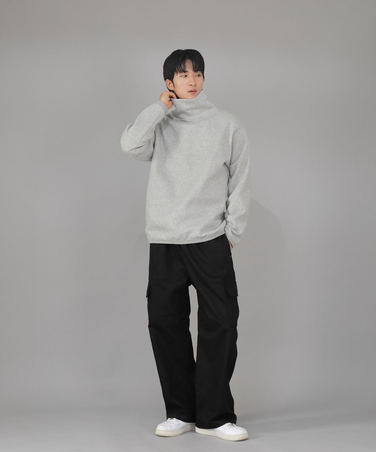 세인트크루(SAINTCREW) 웜업 루즈핏 기모폴라 무지 스웨트셔츠 WLP-839 그레이