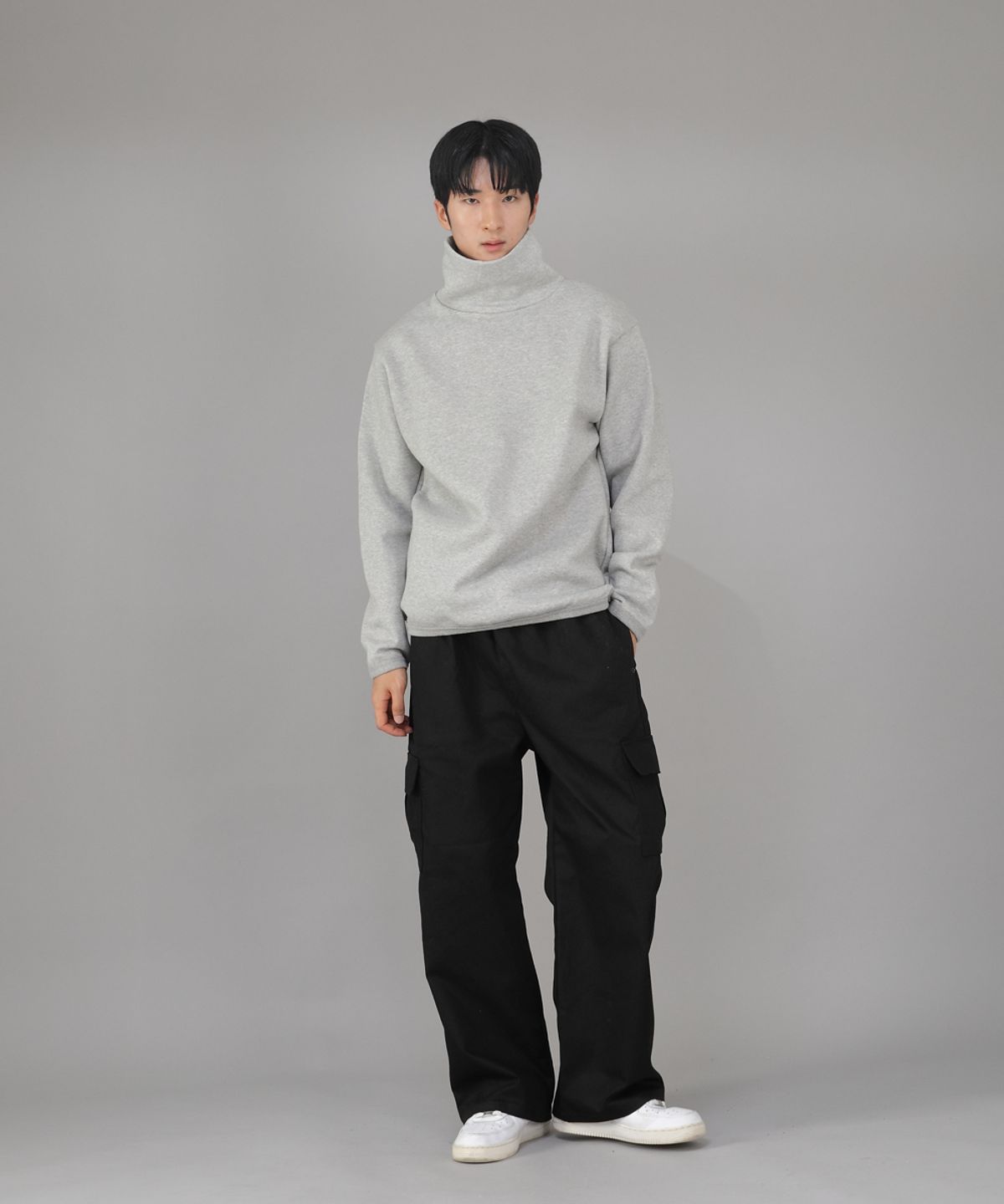 세인트크루(SAINTCREW) 웜업 루즈핏 기모폴라 무지 스웨트셔츠 WLP-839 그레이