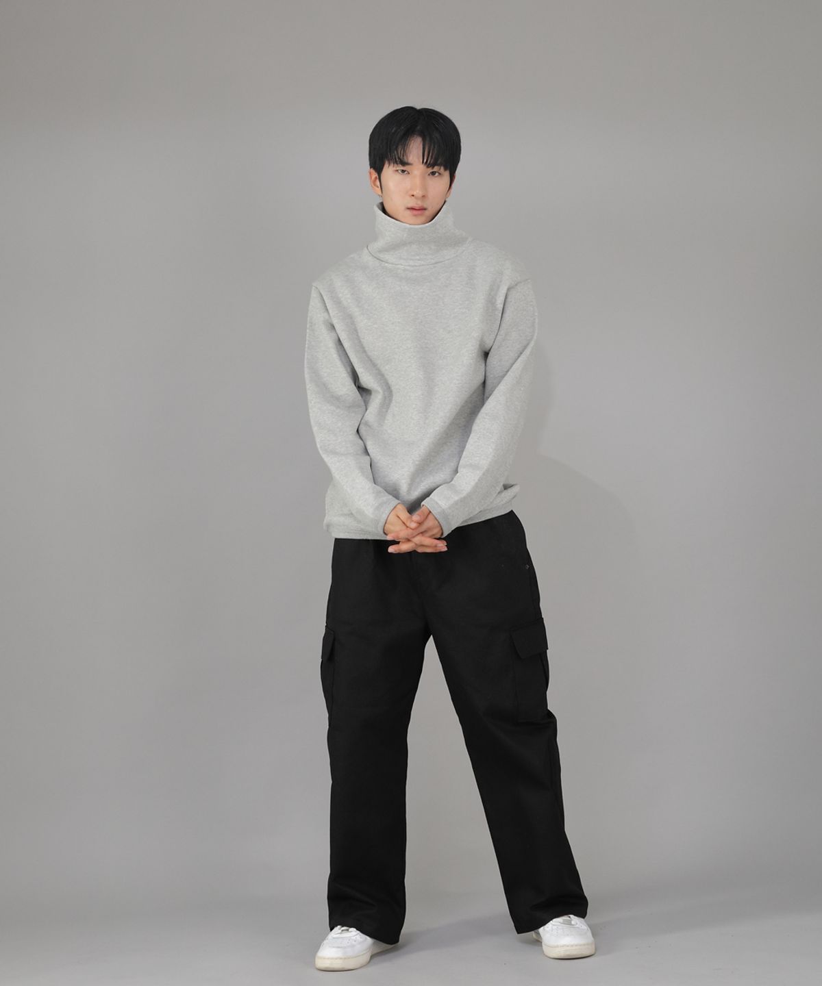 세인트크루(SAINTCREW) 웜업 루즈핏 기모폴라 무지 스웨트셔츠 WLP-839 그레이