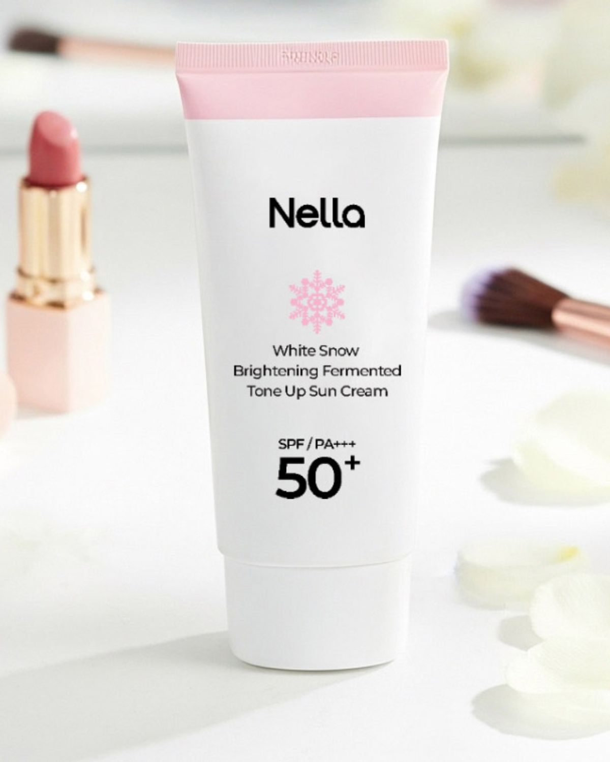 넬라(NELLA) 하얀눈 광채 발효 톤업 선크림 50g