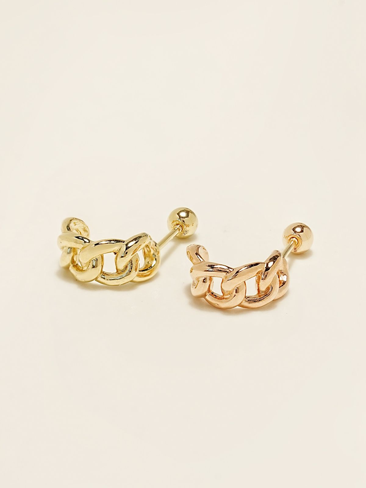 미니멀피어싱(MINIMALPIERCING) 14K 벨트 체인 링 피어싱 귀걸이