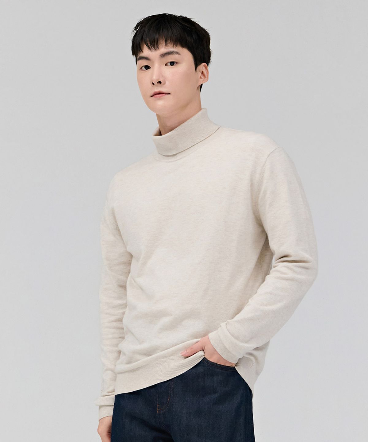 체이스컬트(CHASECULT) 남성 베이직 터틀넥 스웨터-DFRK5218D0M