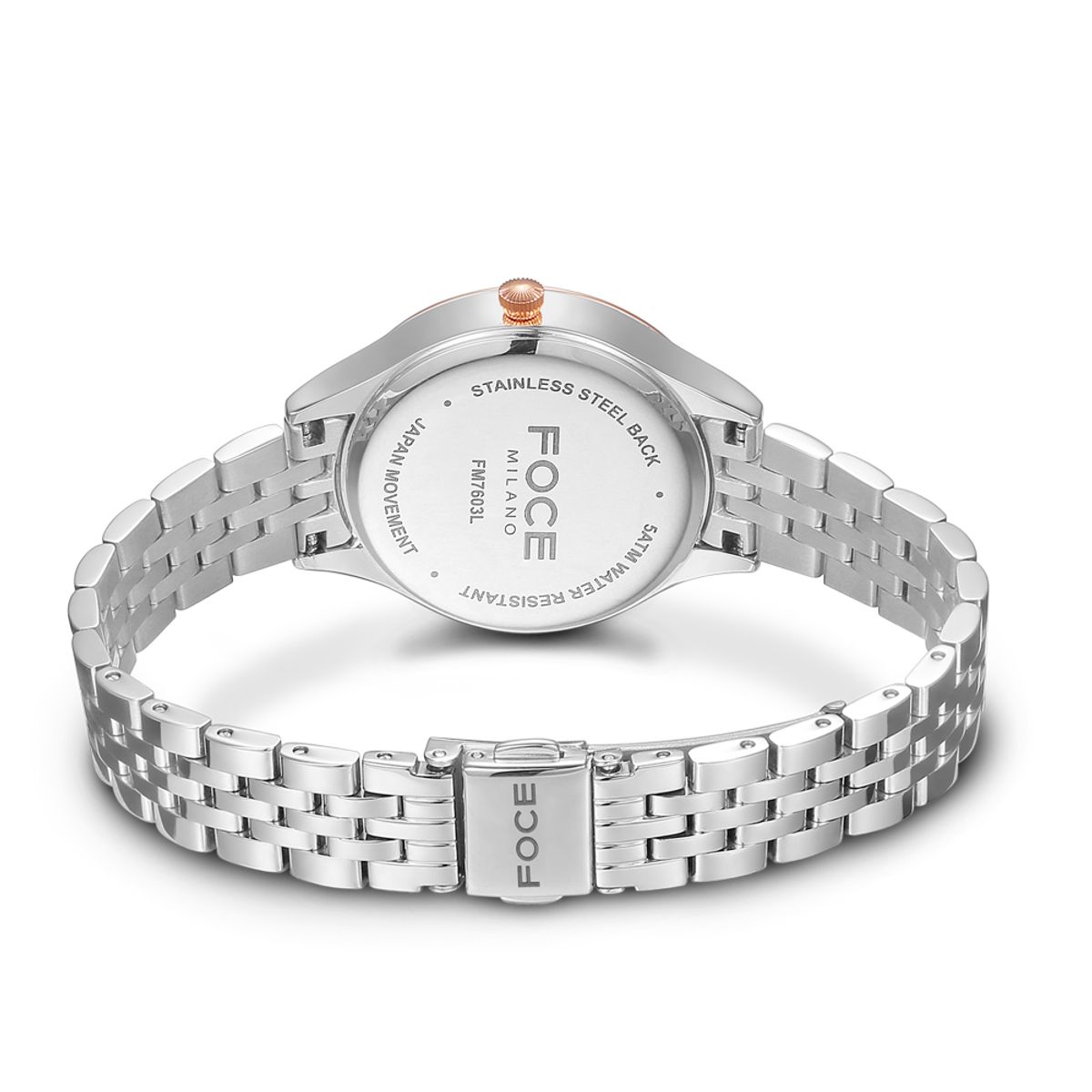 포체(FOCE) 34mm 여성 문페이즈 메탈시계 FM7603LM-WRG