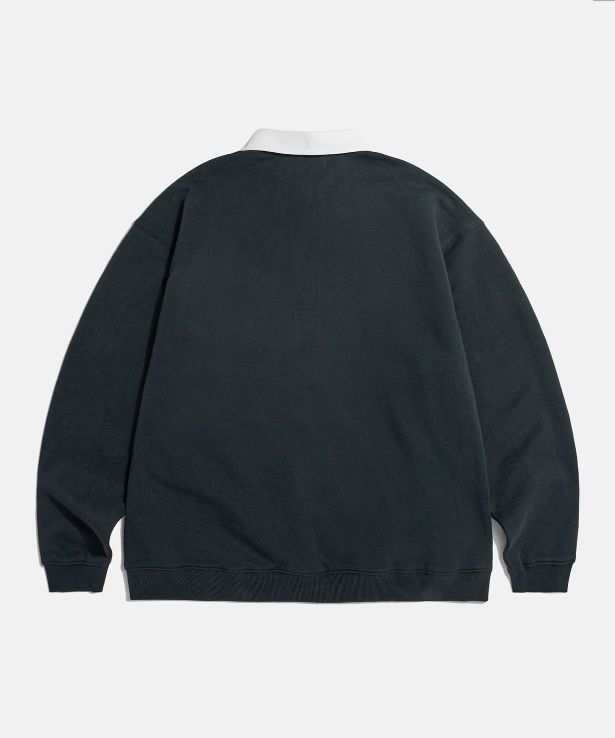 피도디도(FIDO DIDO) Boucle Logo Half Zip Sweatshirt Navy